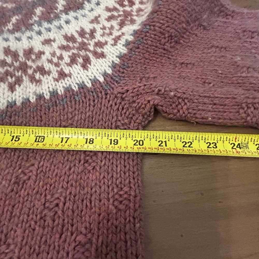 Hilda LTD Woman's VTG Knitted 100% Wool Sweater Multi Color Long Sleeve Large L - Picture 6 of 7